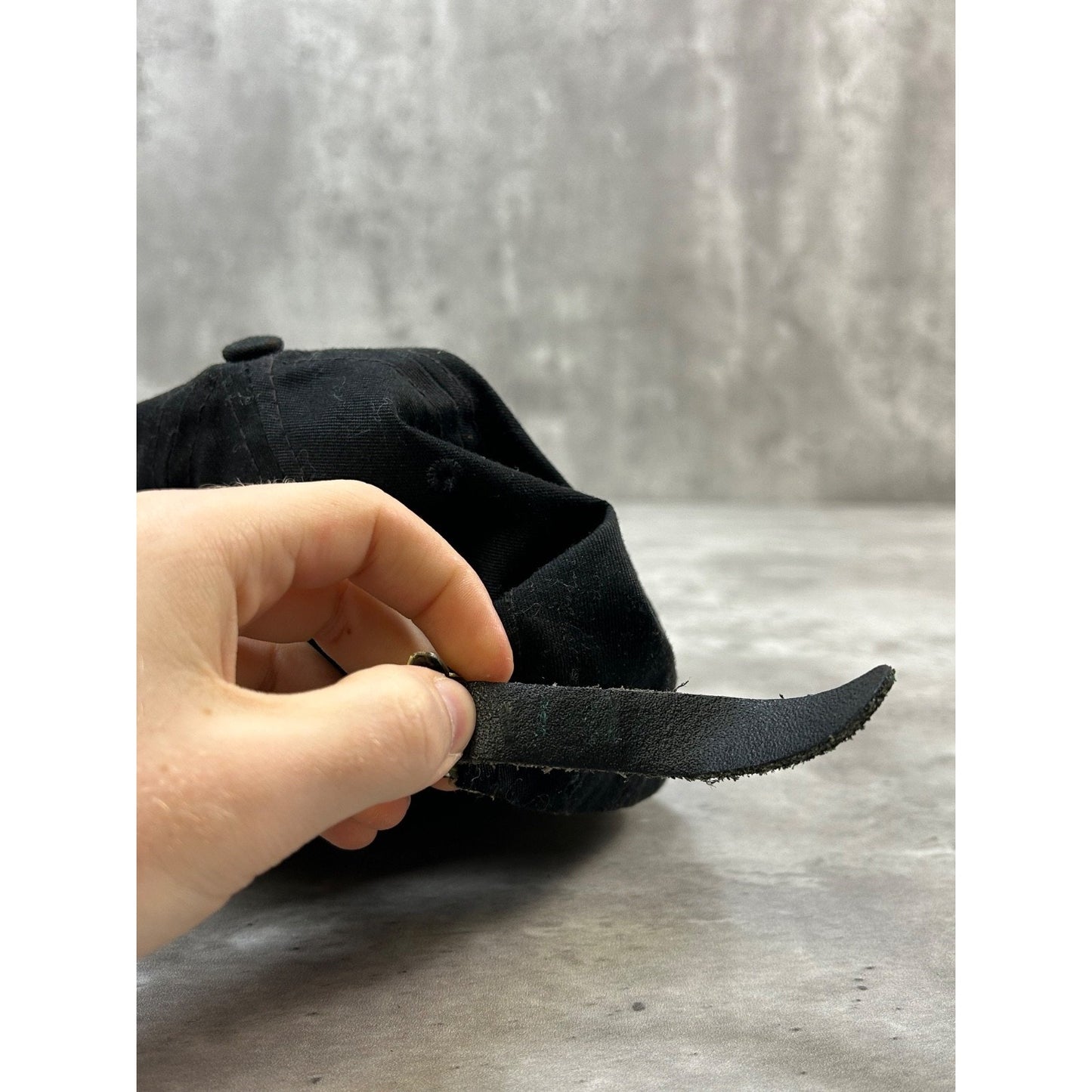 Vintage 90s BIg Als Embroidered Spellout Logo Strapback Hat OSFA Black