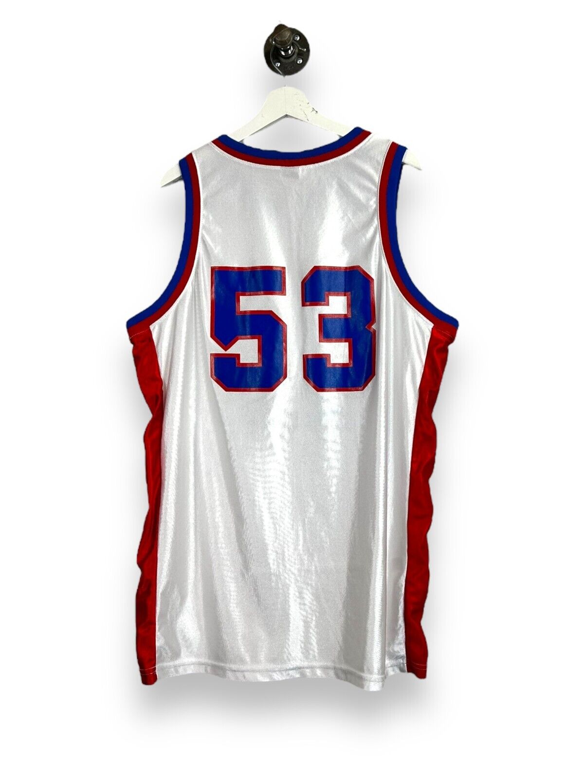 Vintage Richland #53 Collegiate Stitched Basketball Jersey Size XL White