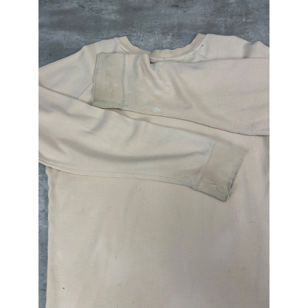 Vintage 2000s Nike Spellout Swoosh Thermal Long Sleeve T-Shirt Size XL