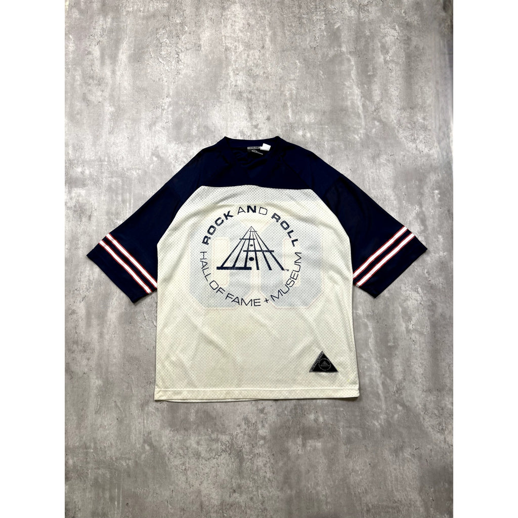 Vintage Rock And Roll Hall Of Fame Graphic Destination Football Jersey Sz Medium