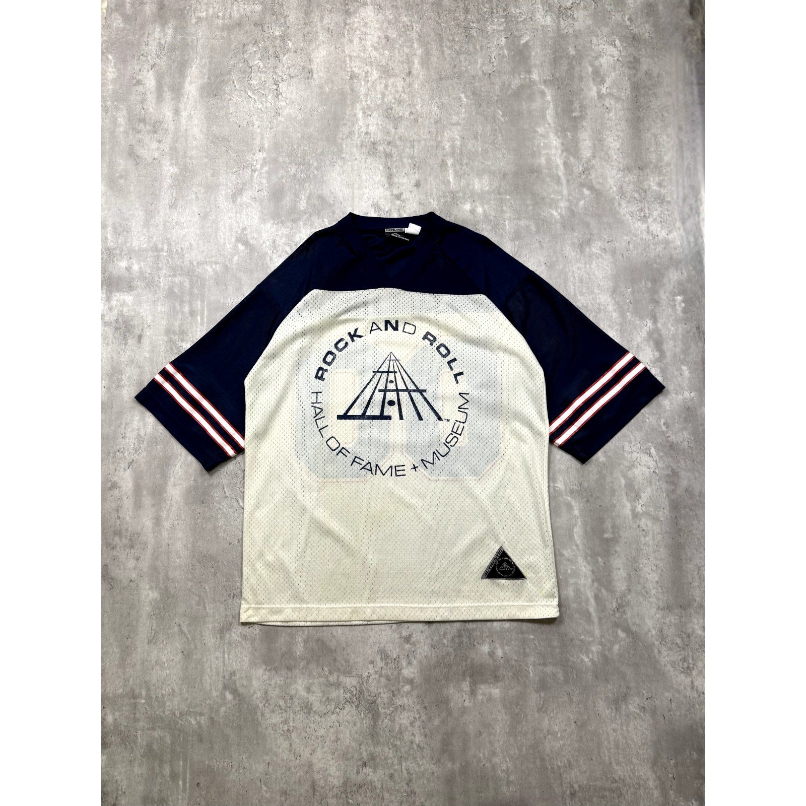 Vintage Rock And Roll Hall Of Fame Graphic Destination Football Jersey Sz Medium