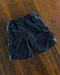 2000s Nike Embroidered Spellout Swoosh Nylon Two Tone Cargo Shorts Size 2XL