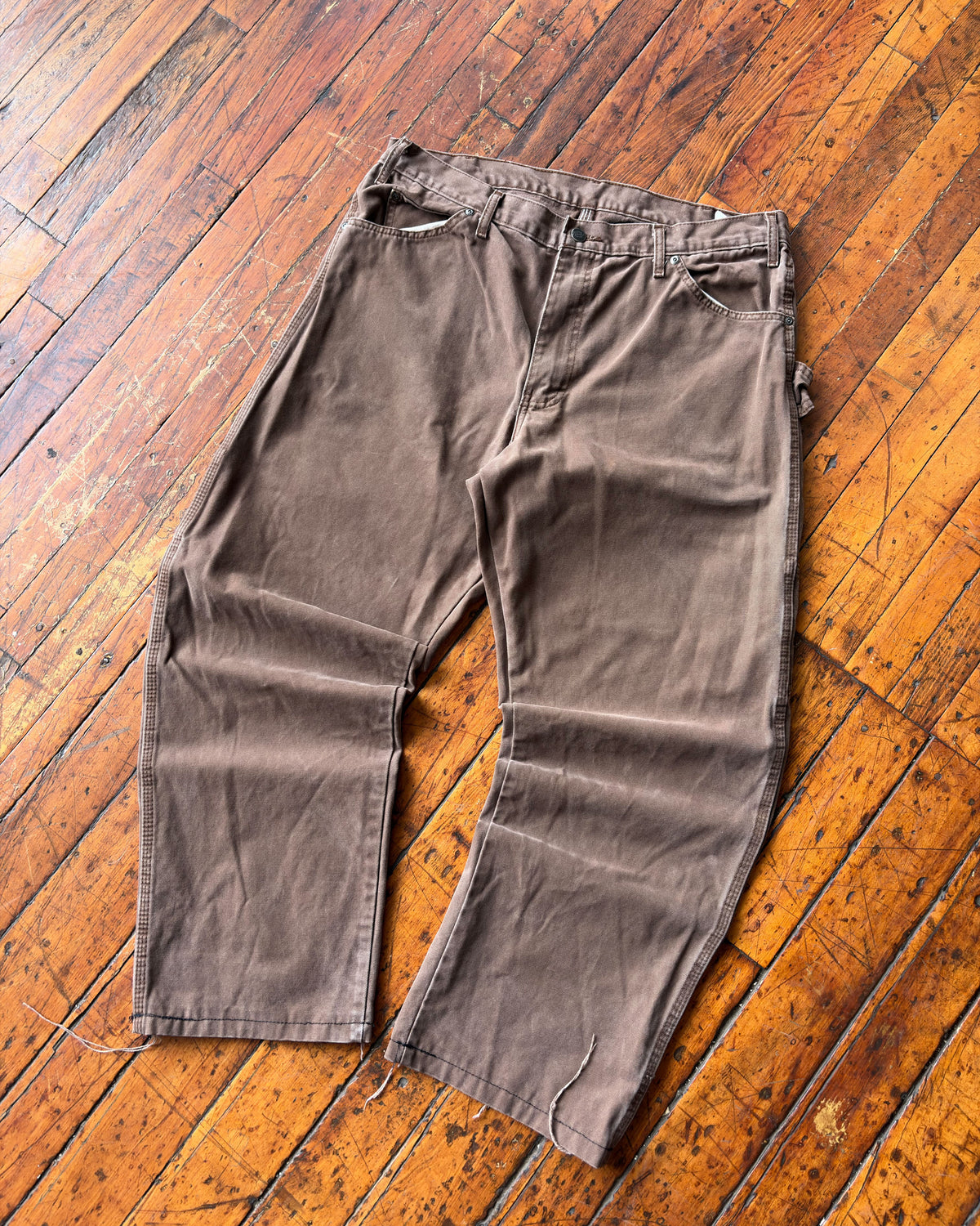 Vintage Dickies Canvas Workwear Brown Carpenter Pants Size 36