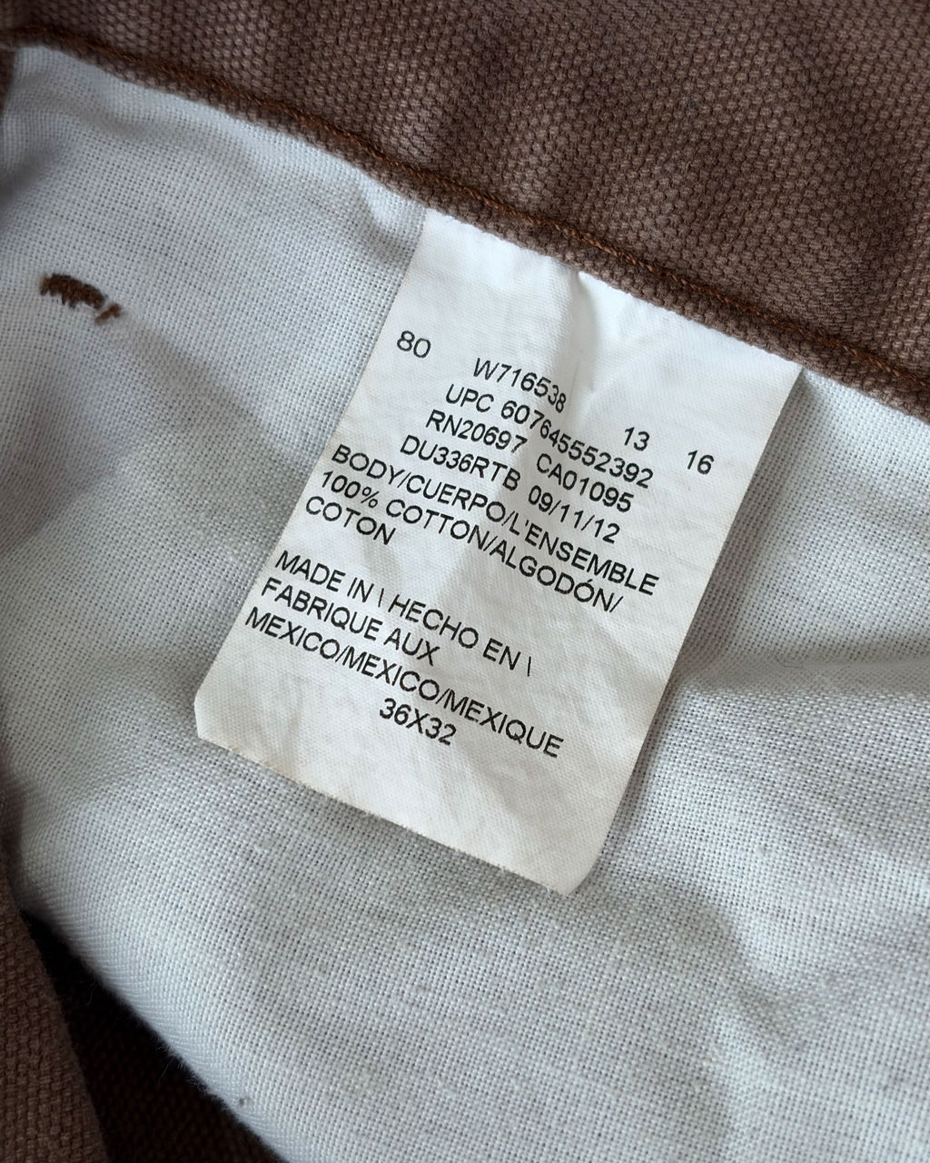 Vintage Dickies Canvas Workwear Brown Carpenter Pants Size 36