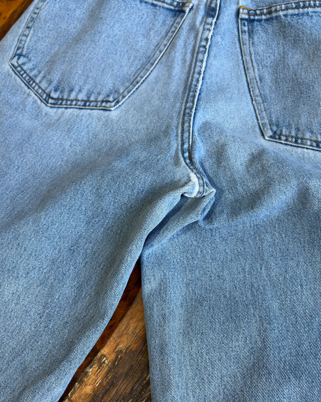 Vintage Y2K Request Light Wash Denim Baggy Fit Wide Leg Pants Size 32