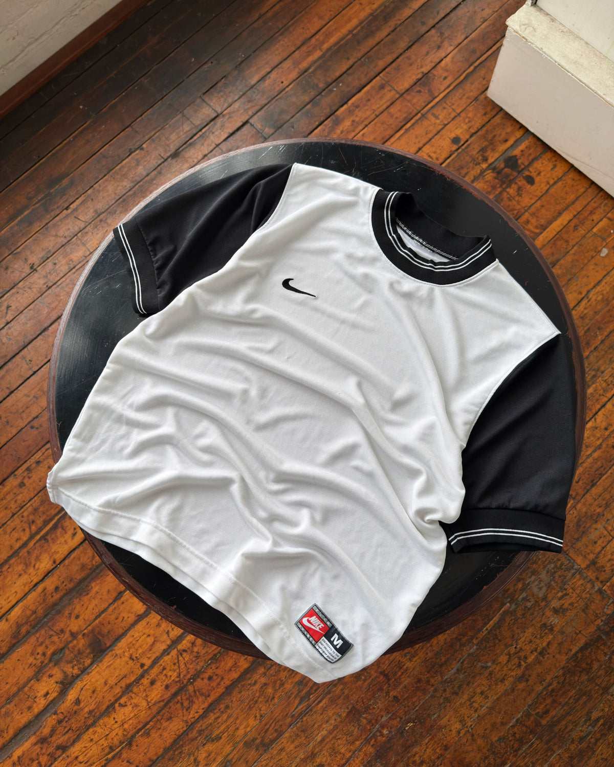Vintage 90s Nike Embroidered Swoosh Two Tone Jersey Size Medium