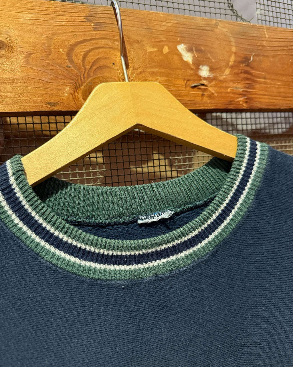 Vintage 90s Youth Champion Reverse Weave Embroidered Spellout Two Tone Sweatshirt Size Large