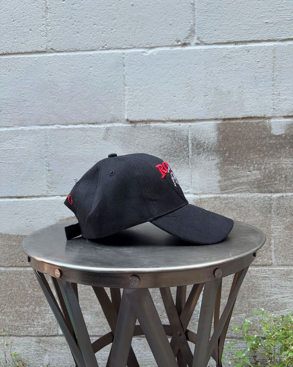 Vintage Rodeo Embroidered Spellout Graphic Strapback Hat OSFA