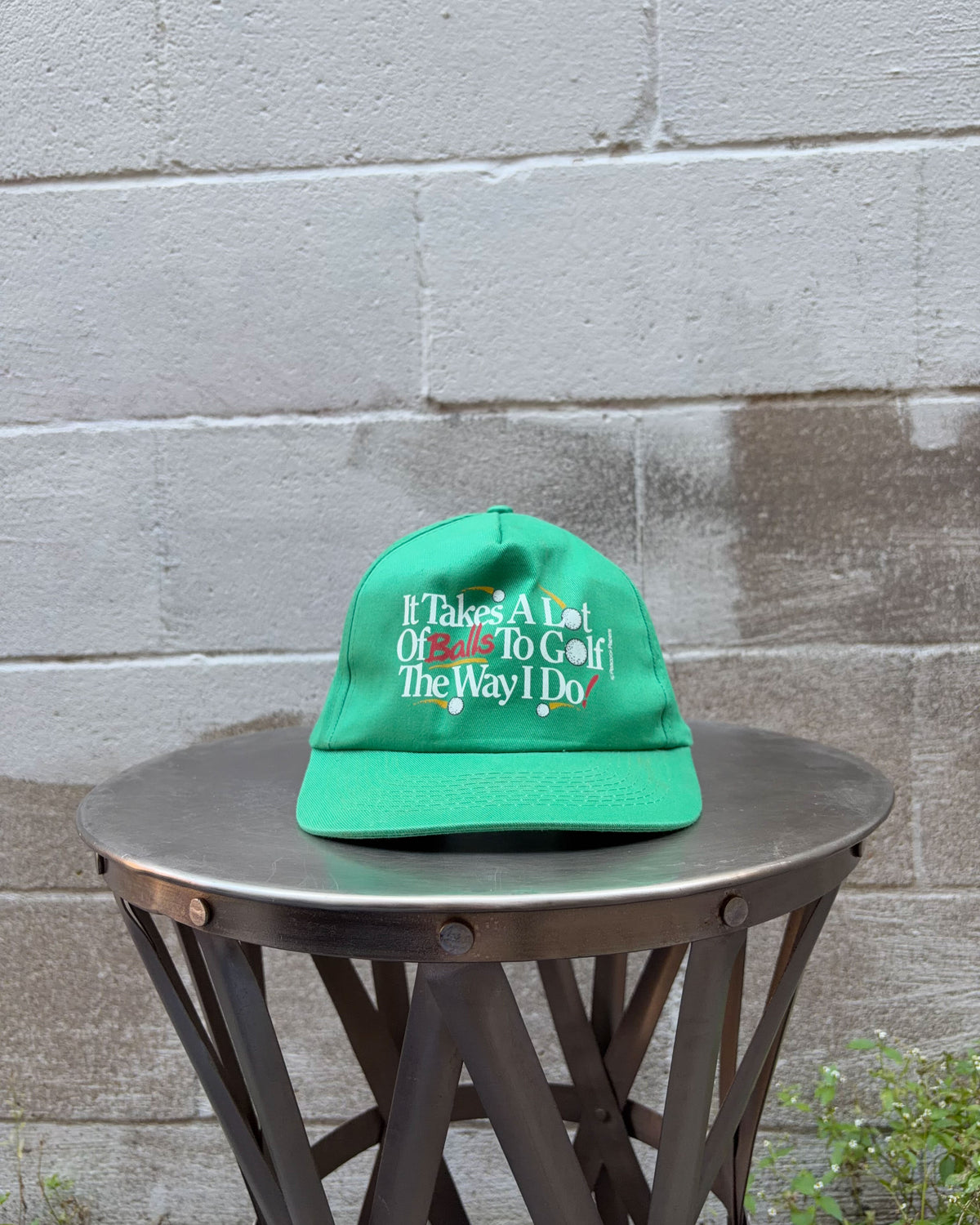 Vintage 90s Take A Lot Of Balls To Golf The Way I Do Snapback Hat OSFA