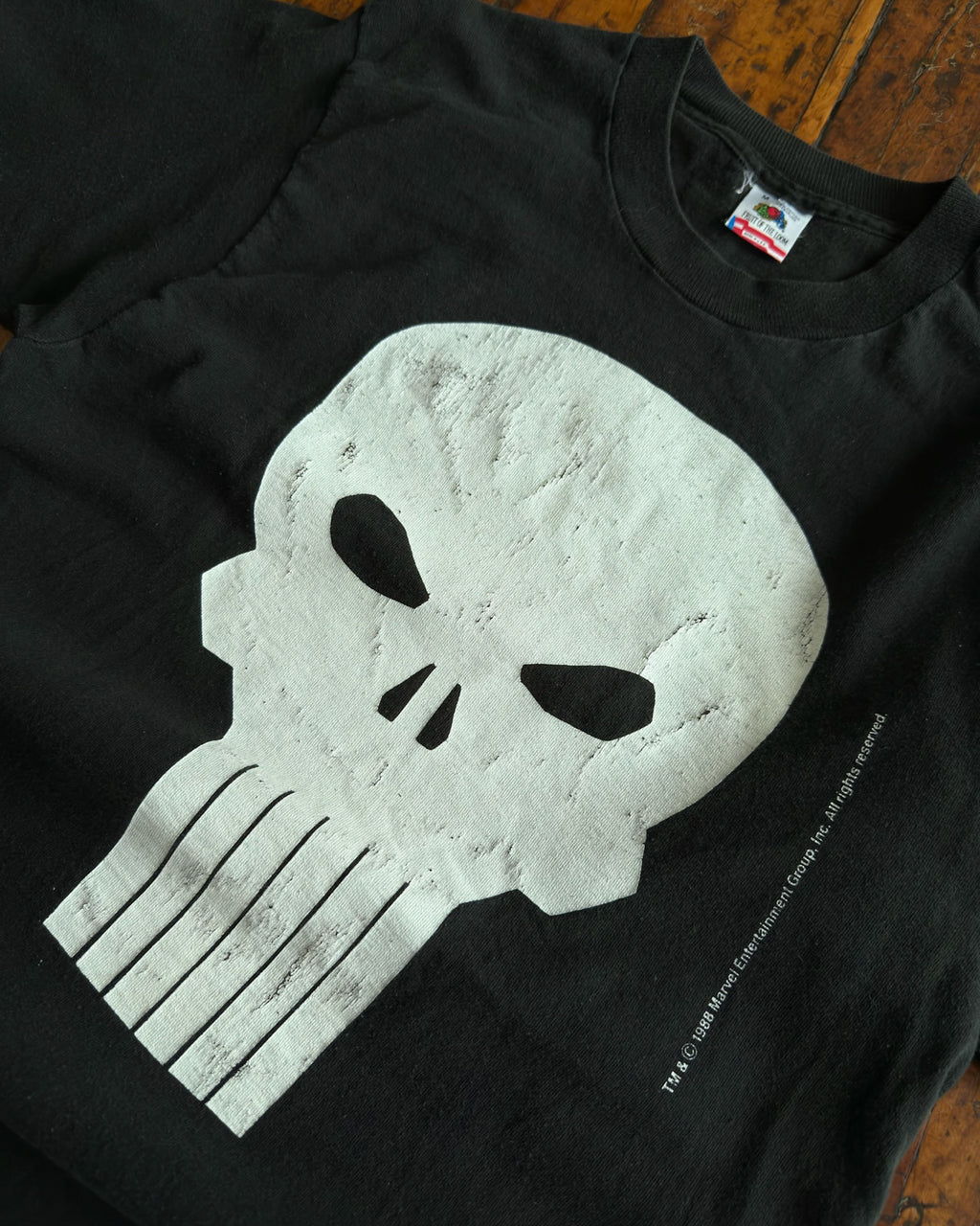 Vintage 1988 The Punisher Skull Graphic Marvel Comics T-Shirt Size Medium