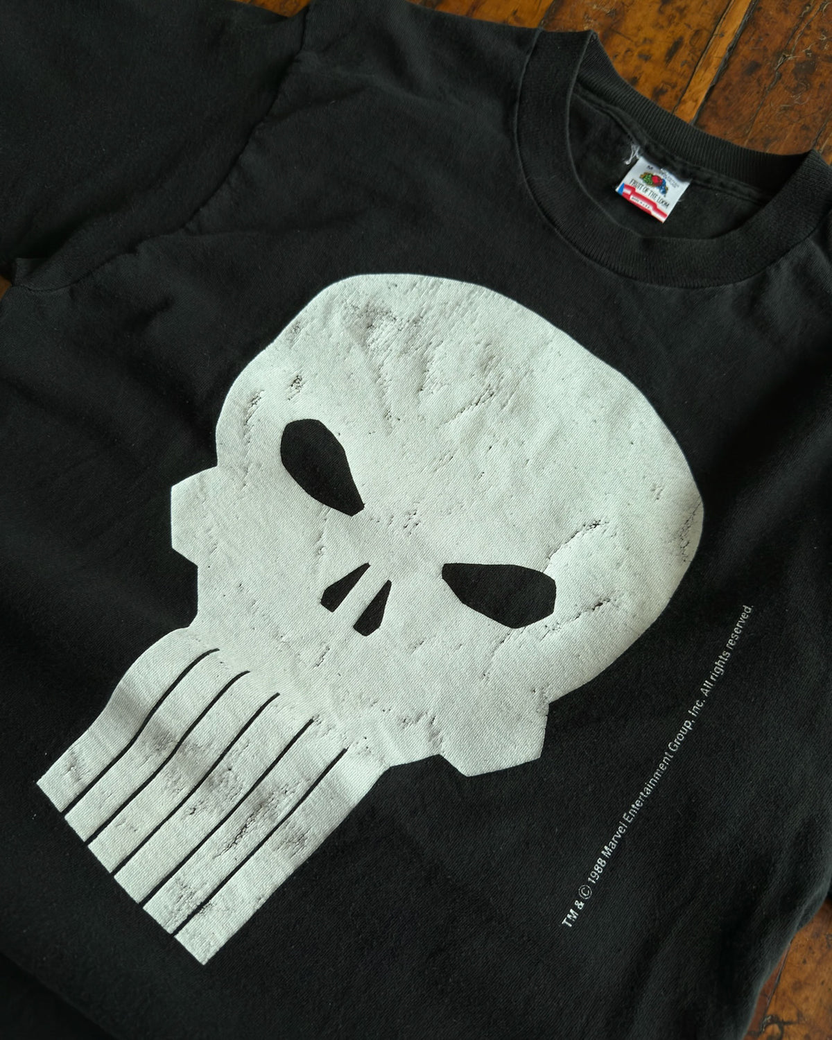 Vintage 1988 The Punisher Skull Graphic Marvel Comics T-Shirt Size Medium