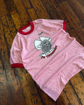 Vintage 70s/80s Im Thumbody Cartoon Graphic Destination Ringer T-Shirt Size L