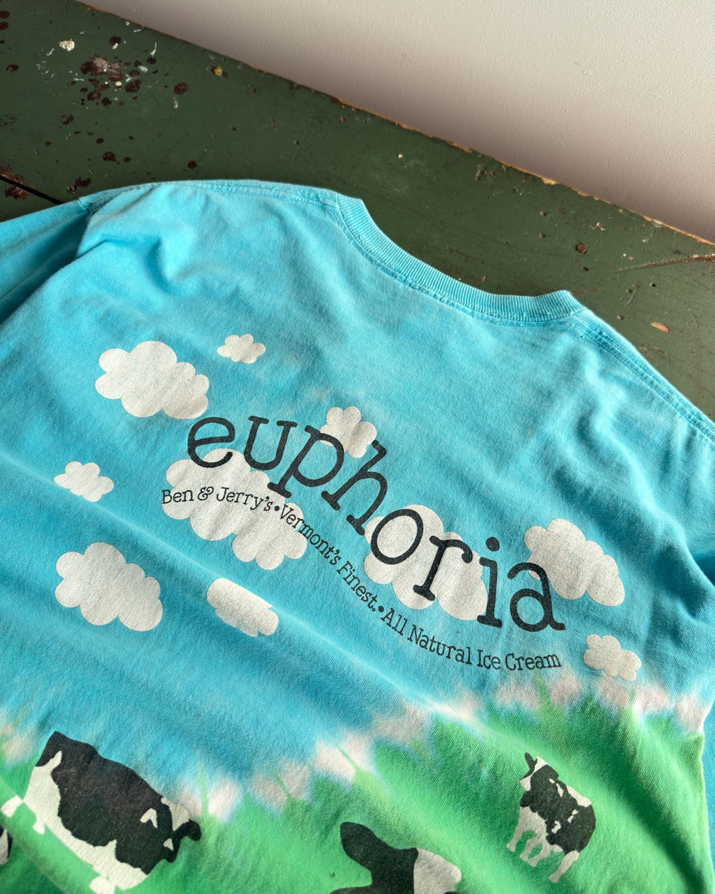Vintage 90s Ben and Jerrys All Over Print Ice Cream T-Shirt Size XL