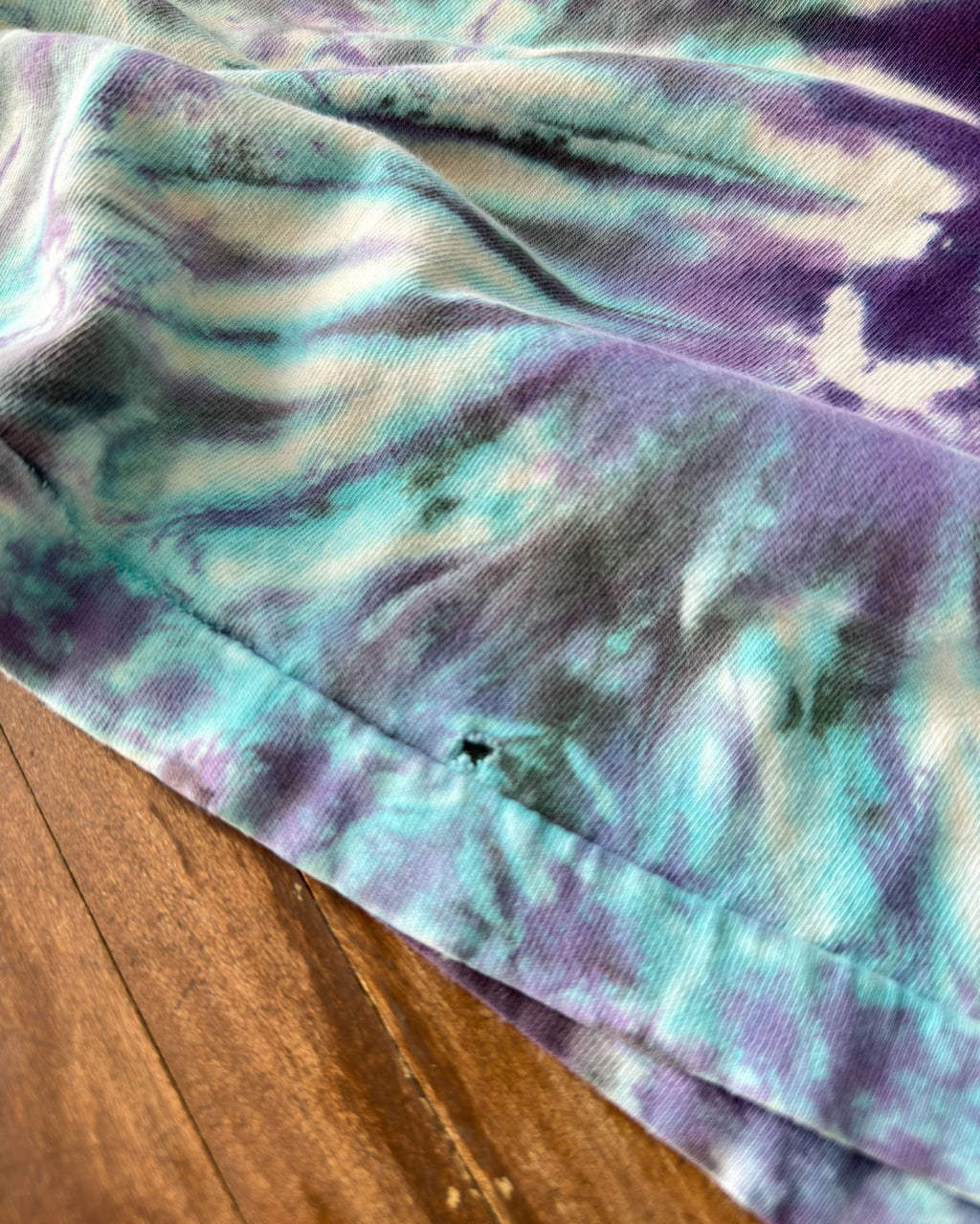 Vintage 90s Galaxy Liquid Blue All Over Print Graphic T-Shirt Size XL
