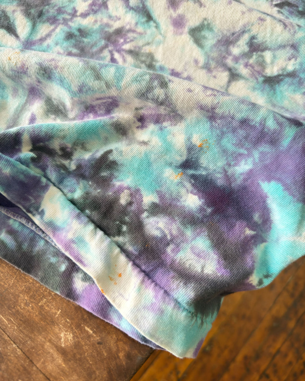 Vintage 90s Galaxy Liquid Blue All Over Print Graphic T-Shirt Size XL