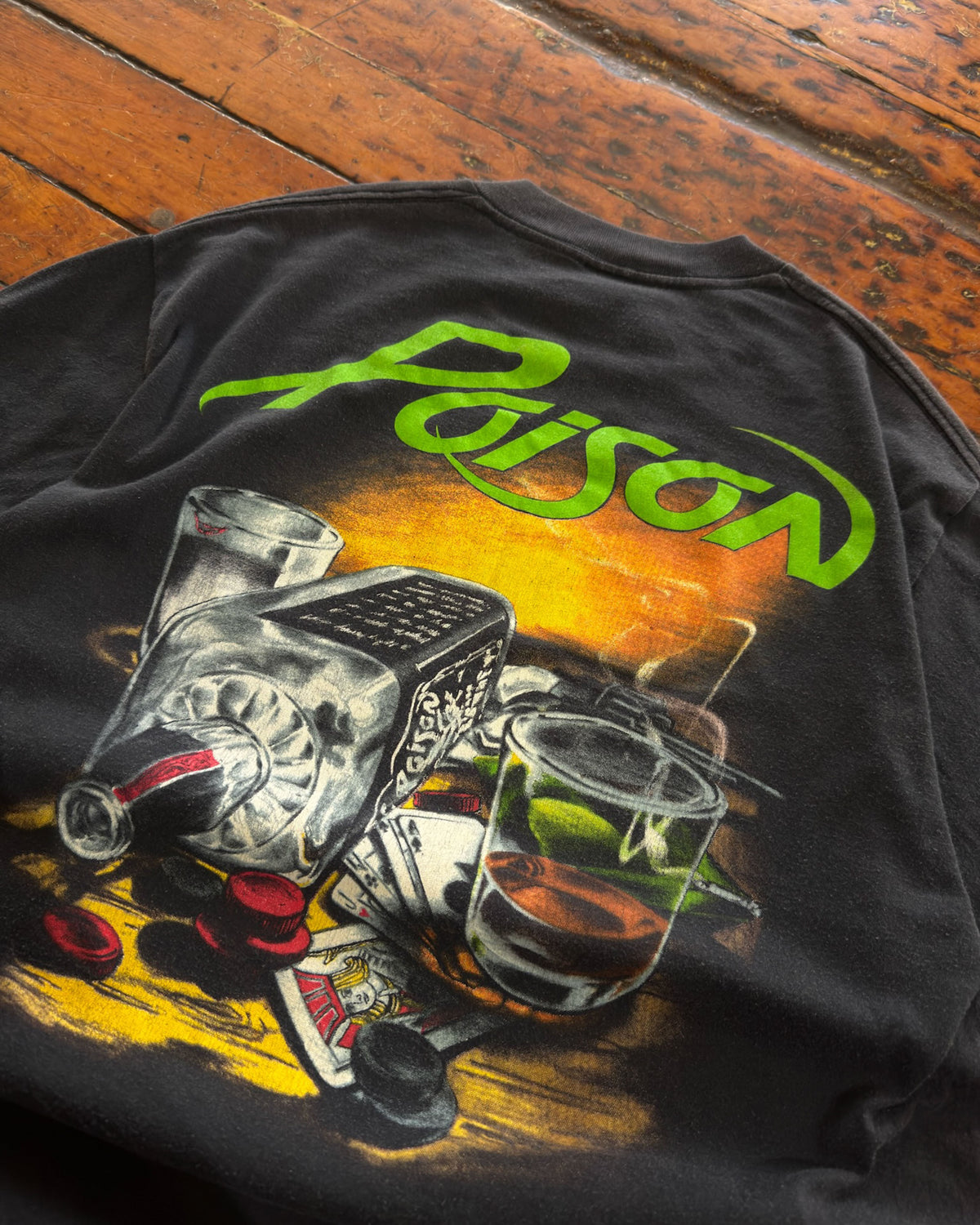 Vintage 90s Poison Nothin' But A Good Time Rock Music Band T-Shirt Size XL