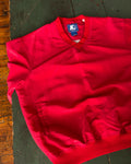 Vintage 90s Starter Blank Satin Pullover Windbreaker Bomber Jacket Size Large
