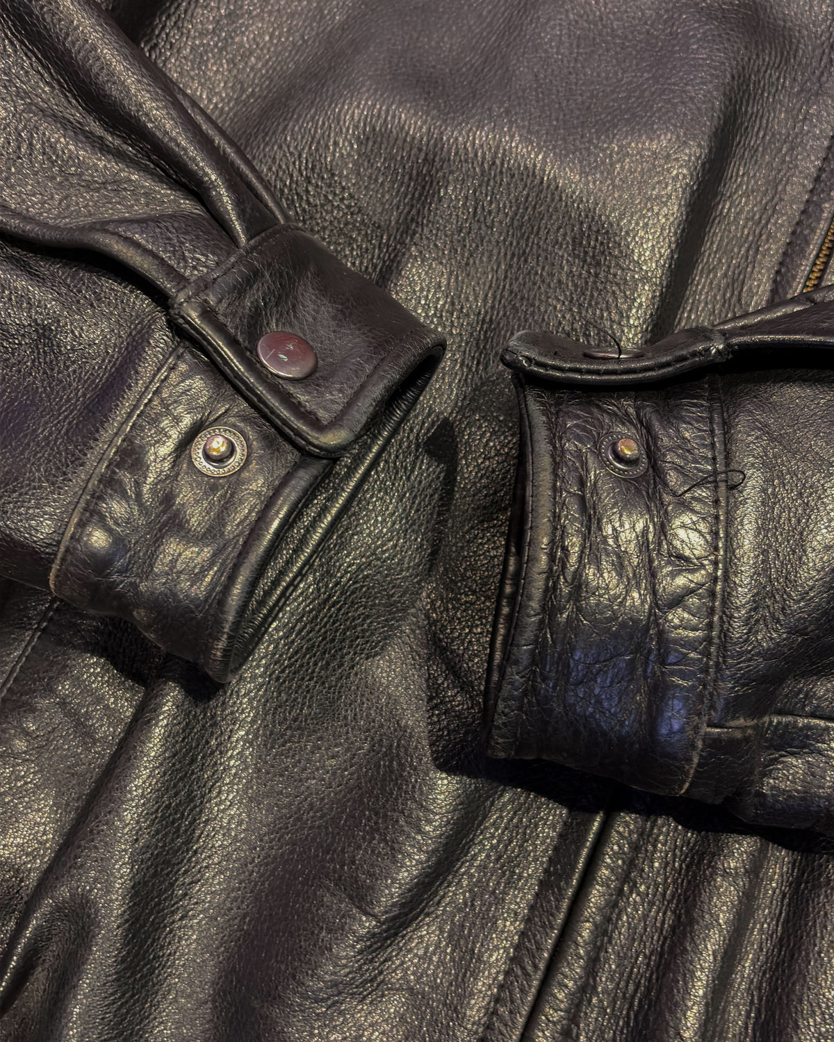 Vintage Joseph & Feiss Full Zip Leather Bomber Jacket Size XL