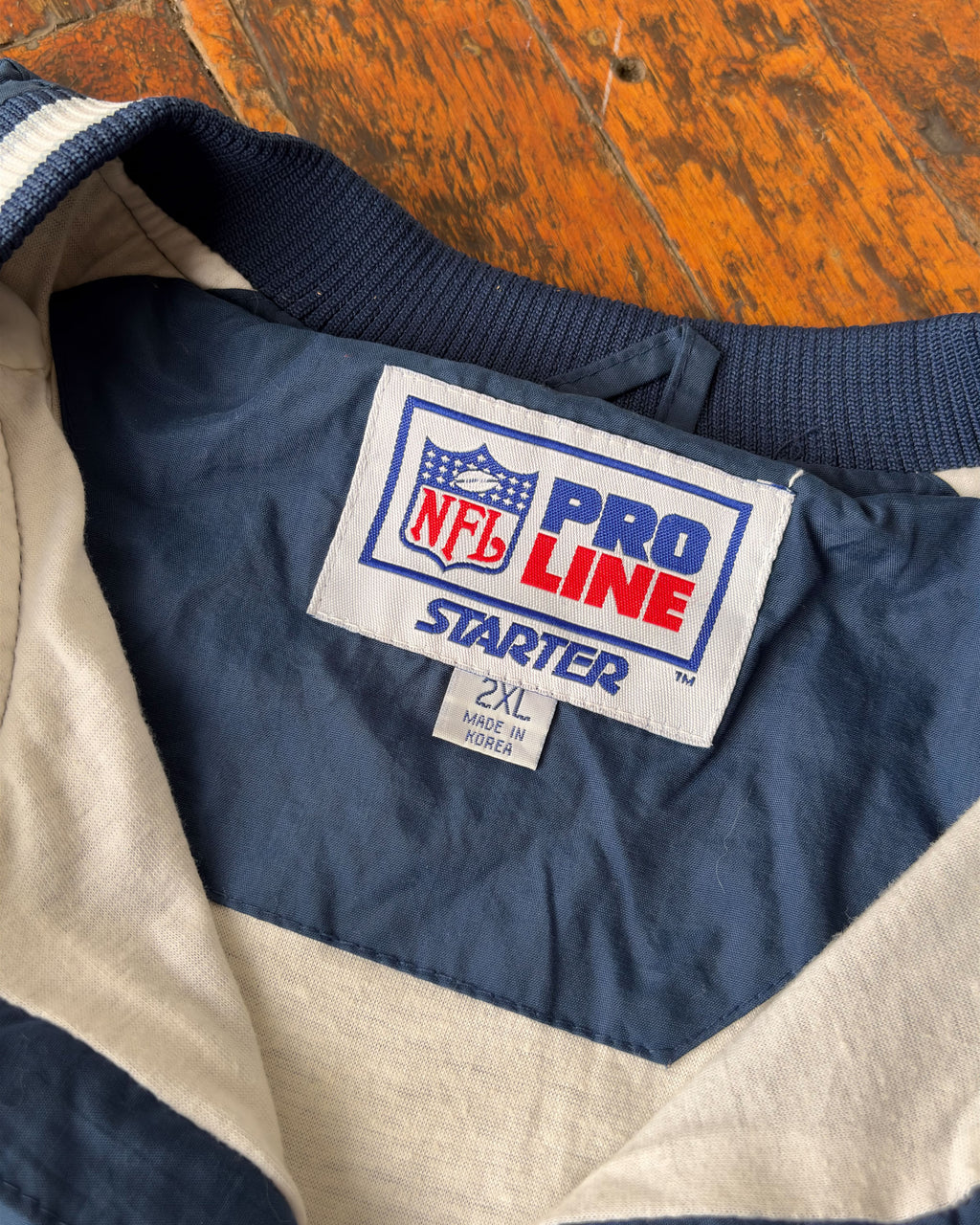 Vintage 90s Dallas Cowboys NFL 1/4 Button Pullover Starter Jacket Size 2XL