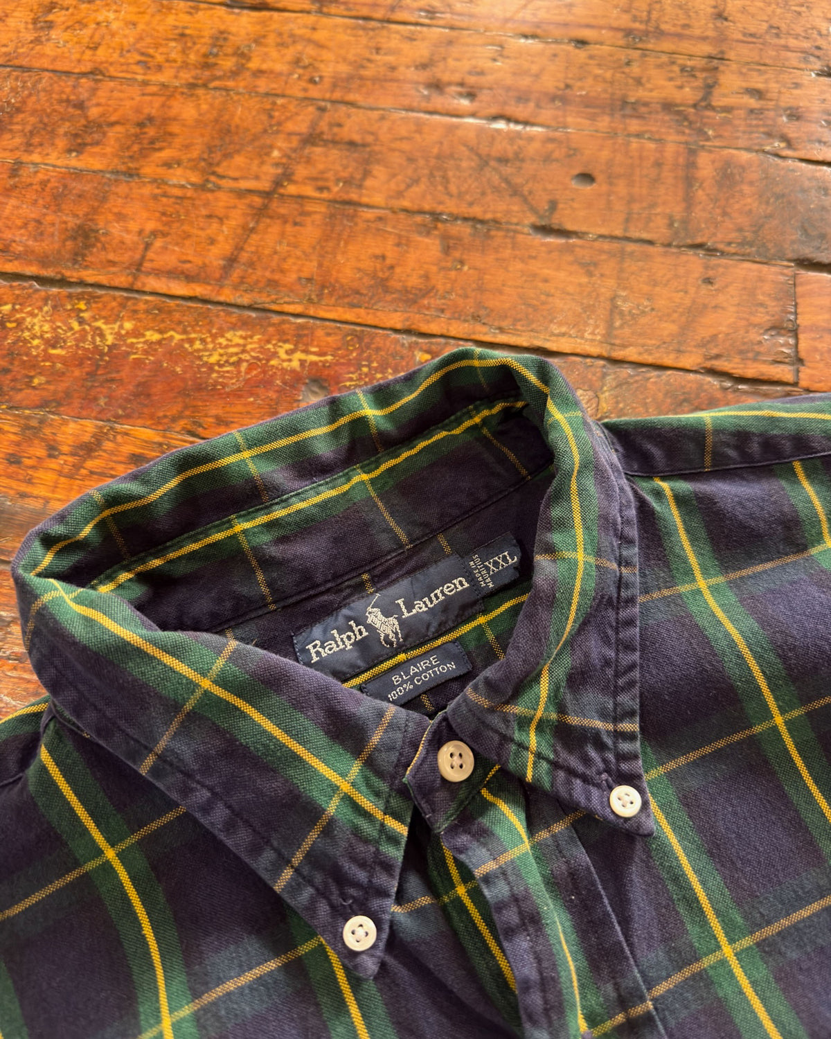 Vintage Polo Ralph Lauren Single Pocket Reworked Cropped Button Up Size Large