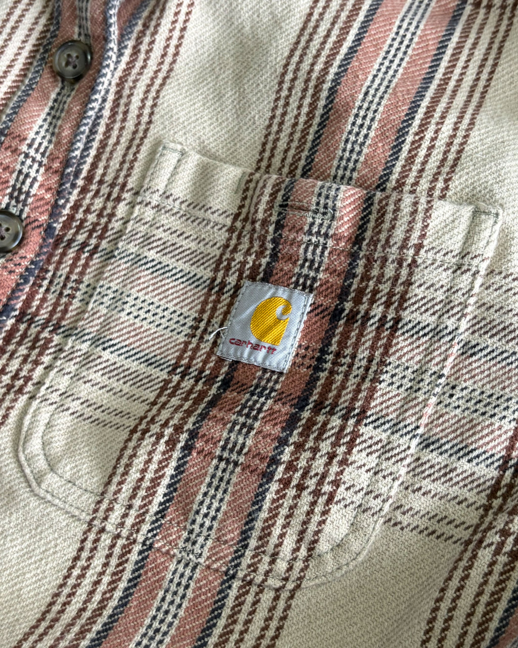 Vintage Carhartt Loose Fit Heavyweight Plaid Long Sleeve Button Up Size XS