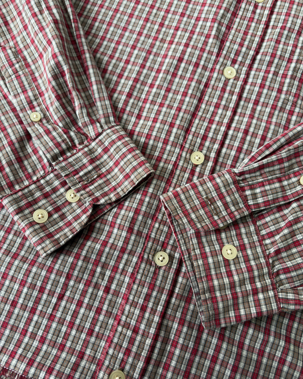 Vintage Gap Plaid Single Pocket Reworked Cropped Button Up Size Medium