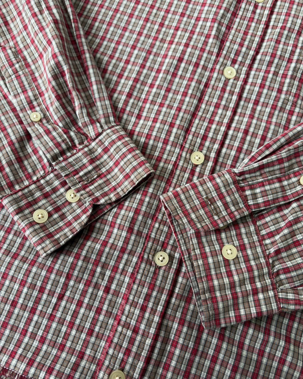 Vintage Gap Plaid Single Pocket Reworked Cropped Button Up Size Medium