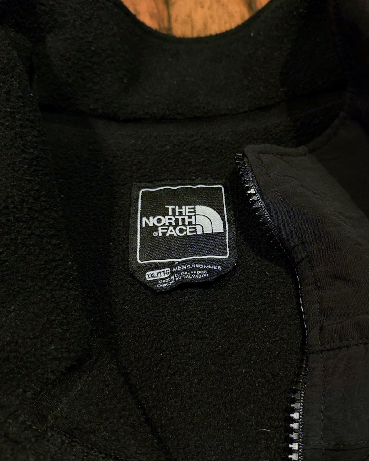 Vintage The North Face TNF Full Zip Black Denali Fleece Sweatshirt Size 2XL