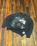 Vintage 1994 Oakland Raiders NFL Equipment Graphic Football Sweatshirt Size Large