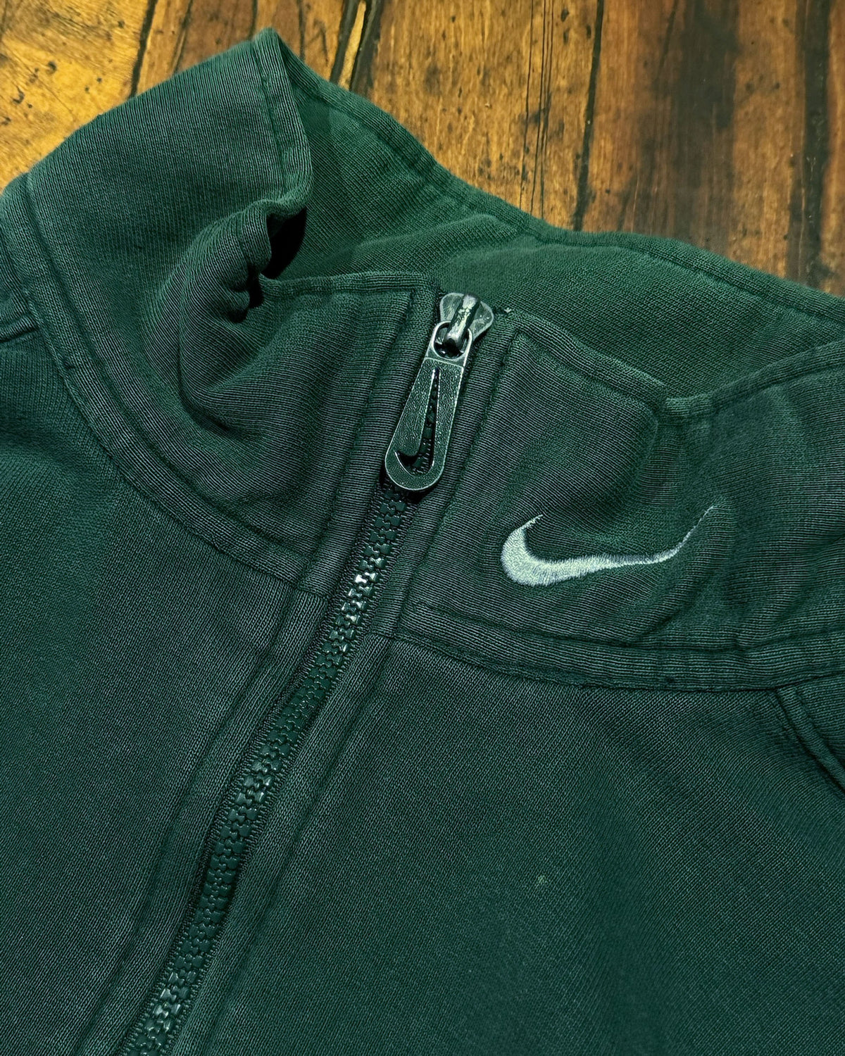 Vintage 90s Nike Earth Tone Embroidered Swoosh 1/4 Zip Sweatshirt Size Large