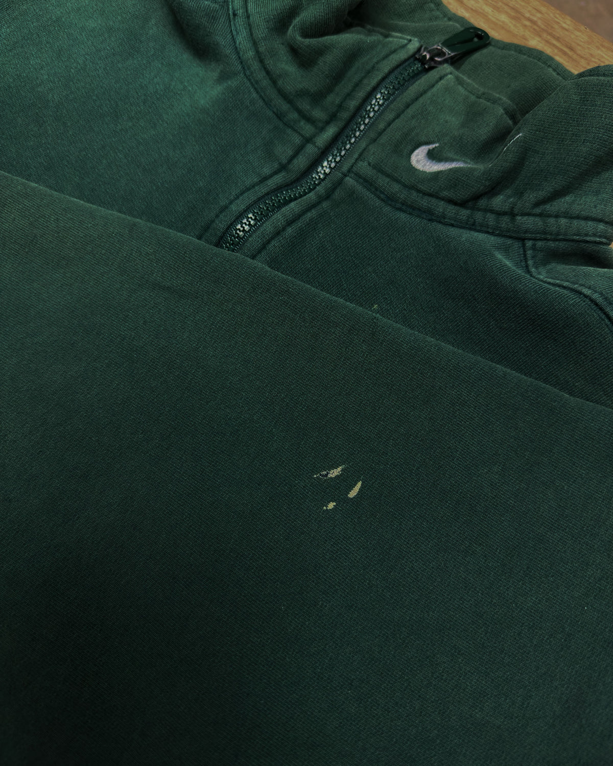 Vintage 90s Nike Earth Tone Embroidered Swoosh 1/4 Zip Sweatshirt Size Large