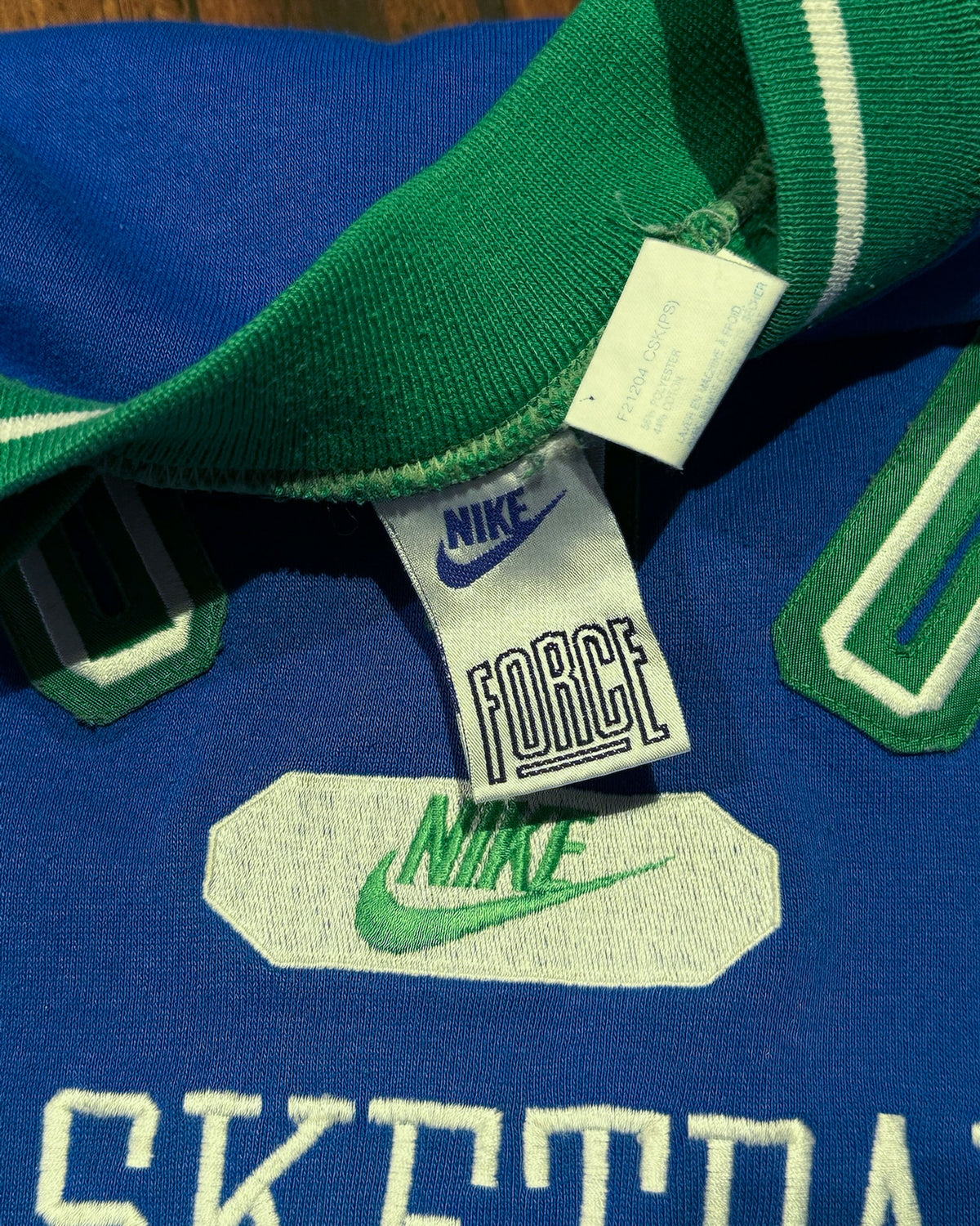 Vintage 90s Nike Air Force Embroidered Arc Spellout Sweatshirt Size Medium