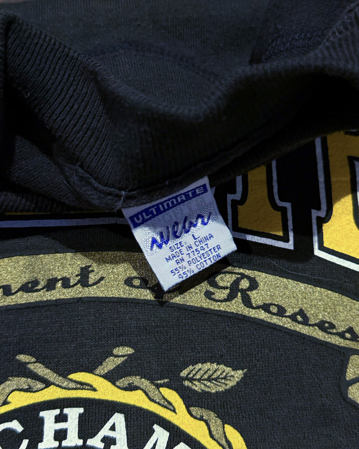 Vintage 1991 Iowa Hawkeyes NCAA Rose Bowl Football Sweatshirt Size Large