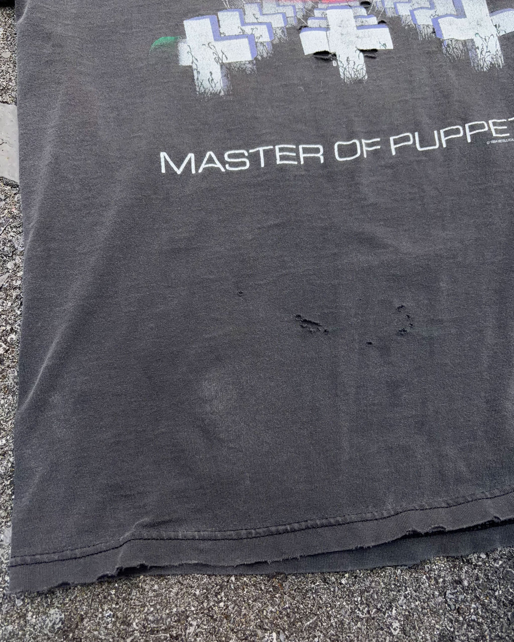 Vintage 1994 Metallica Master Of Puppets Rock Music Distressed Band T-Shirt Size Large