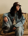 Vintage 1970s Roebucks Light Wash Denim Type 3 Style Denim Jacket Size Small