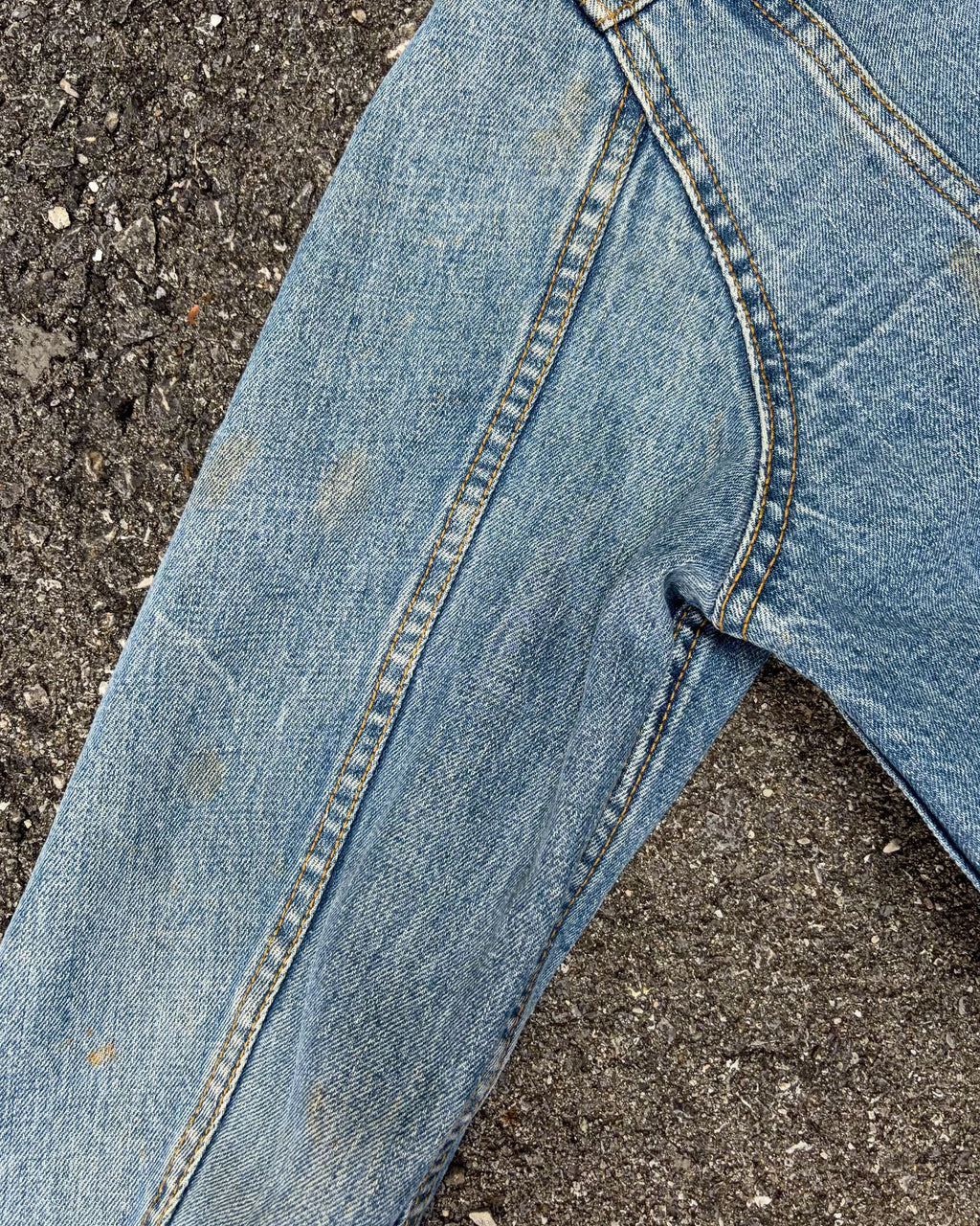 Vintage 1970s Roebucks Light Wash Denim Type 3 Style Denim Jacket Size Small