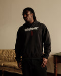 Vintage 90s Slipknot Heavy Metal Band Spelliout Graphic Hooded Sweatshirt Size XL