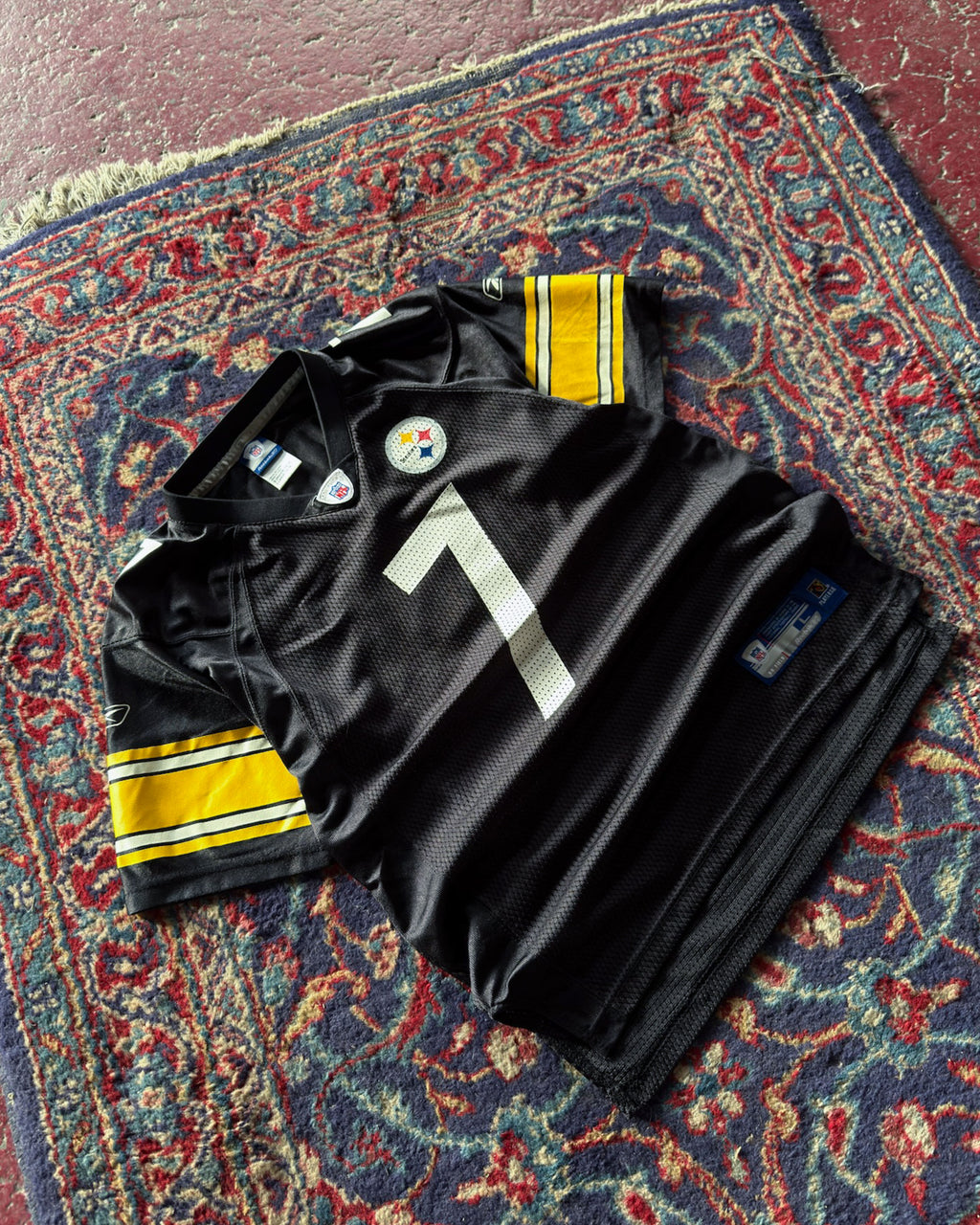 Vintage Youth Ben Roethlisberger #7 Pittsburgh Steelers NFL Reebok Football Jersey Size L 14-16