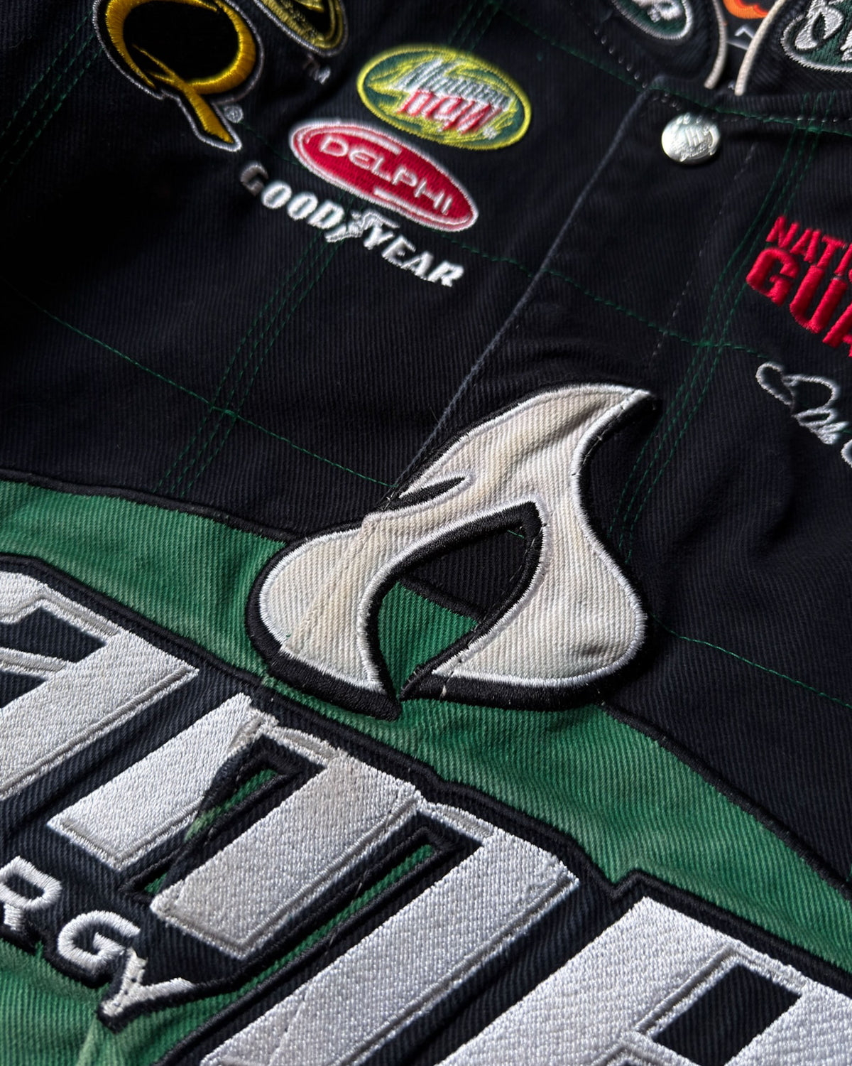 Vintage Youth Dale Earnhardt Jr Amp Racing Nascar Jeff Hamilton Race Jacket Size M 7-8