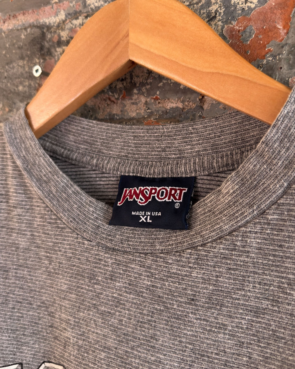 Vintage 90s Western Mustangs Collegiate Spellout Striped T-Shirt Size XL