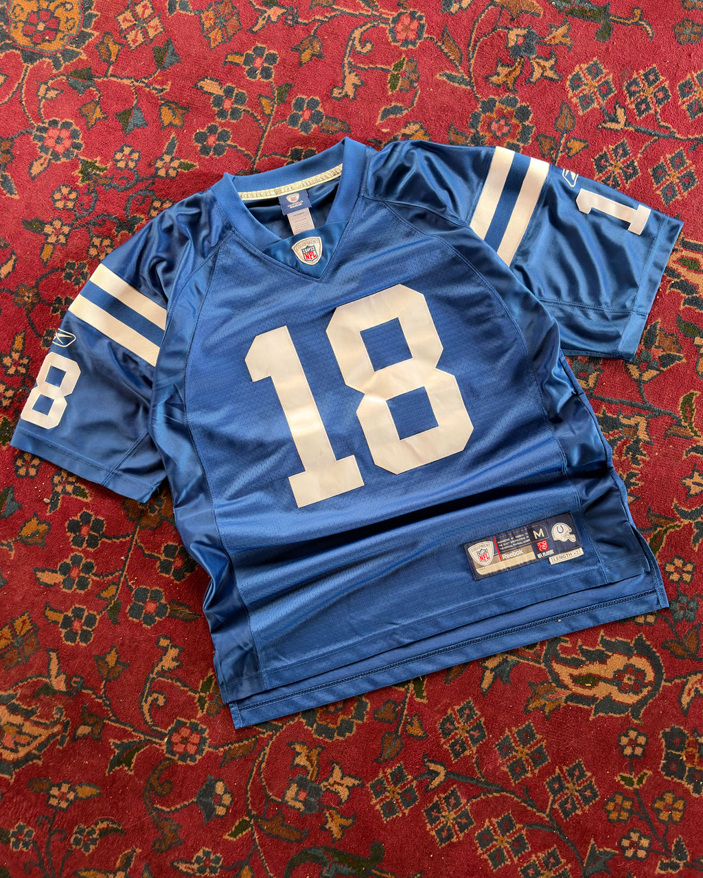 Vintage Peyton Manning #18 Indianapolis Colts NFL Reebok Football Jersey Size Medium