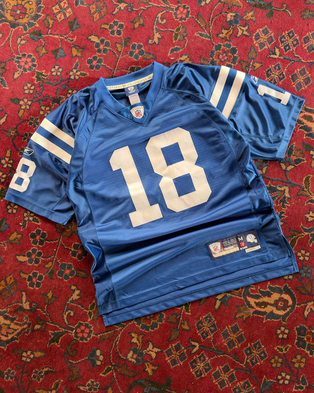 Vintage Peyton Manning #18 Indianapolis Colts NFL Reebok Football Jersey Size Medium