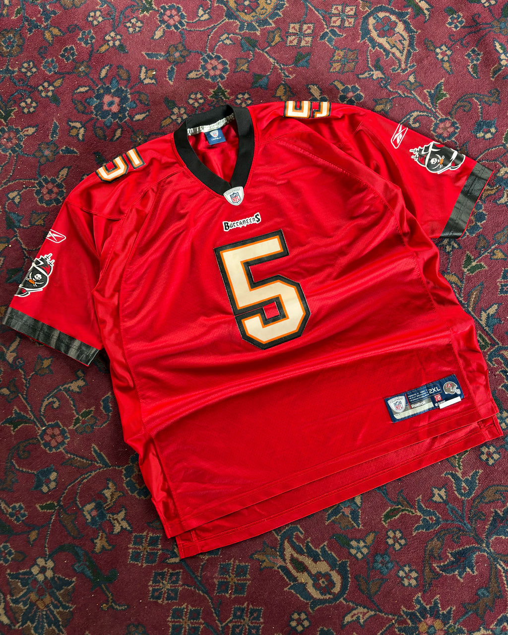 Vintage Josh Freeman #5 Tampa Bay Buccaneers NFL Reebok Football Jersey Size 2XL