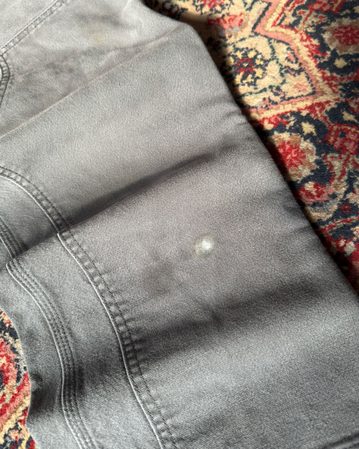 Carhartt Relaxed Fit Canvas Workwear Five Pocket Double Knee Gray Pants Size 32
