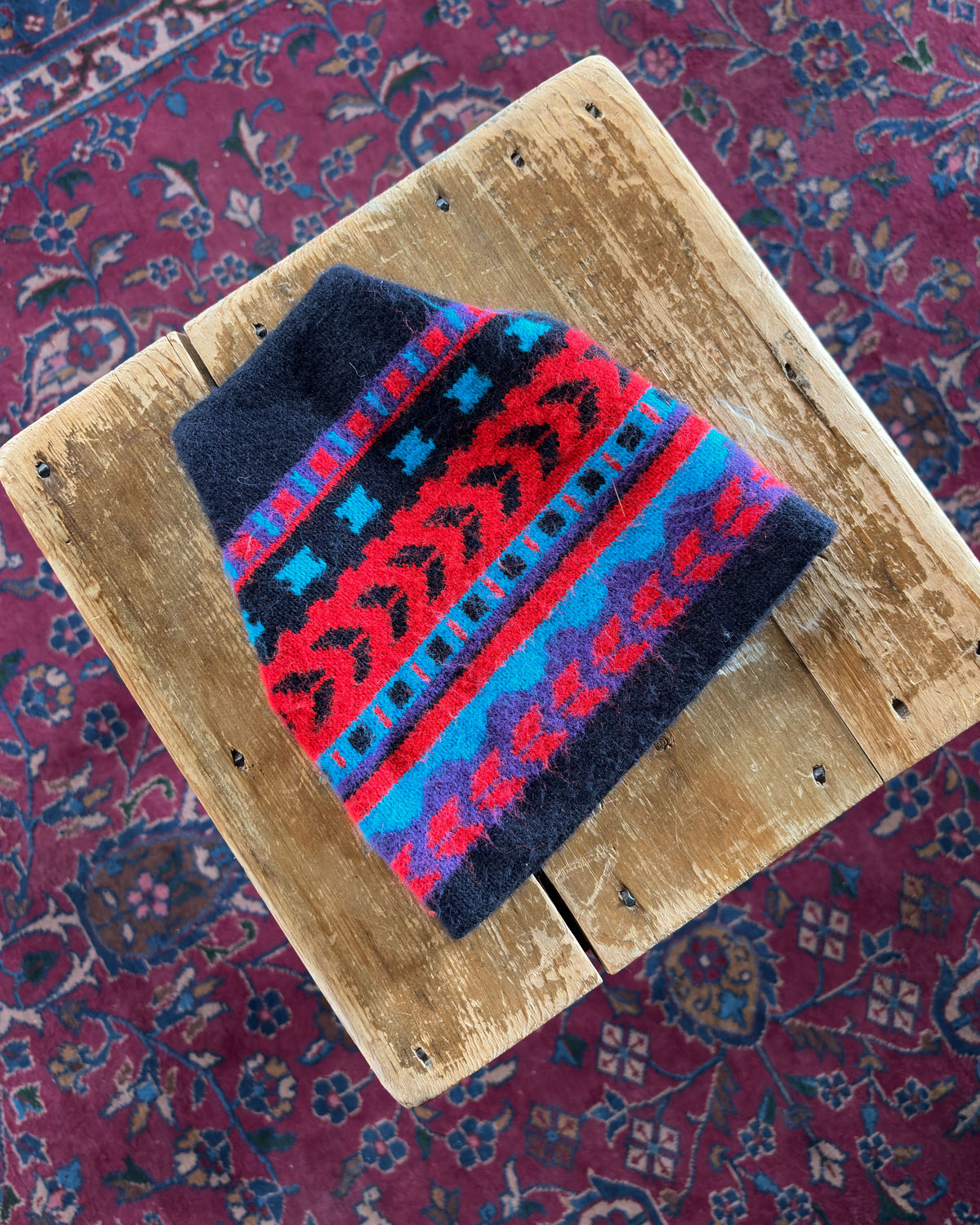 Vintage Aztec Pattern Beanie Hat OSFA