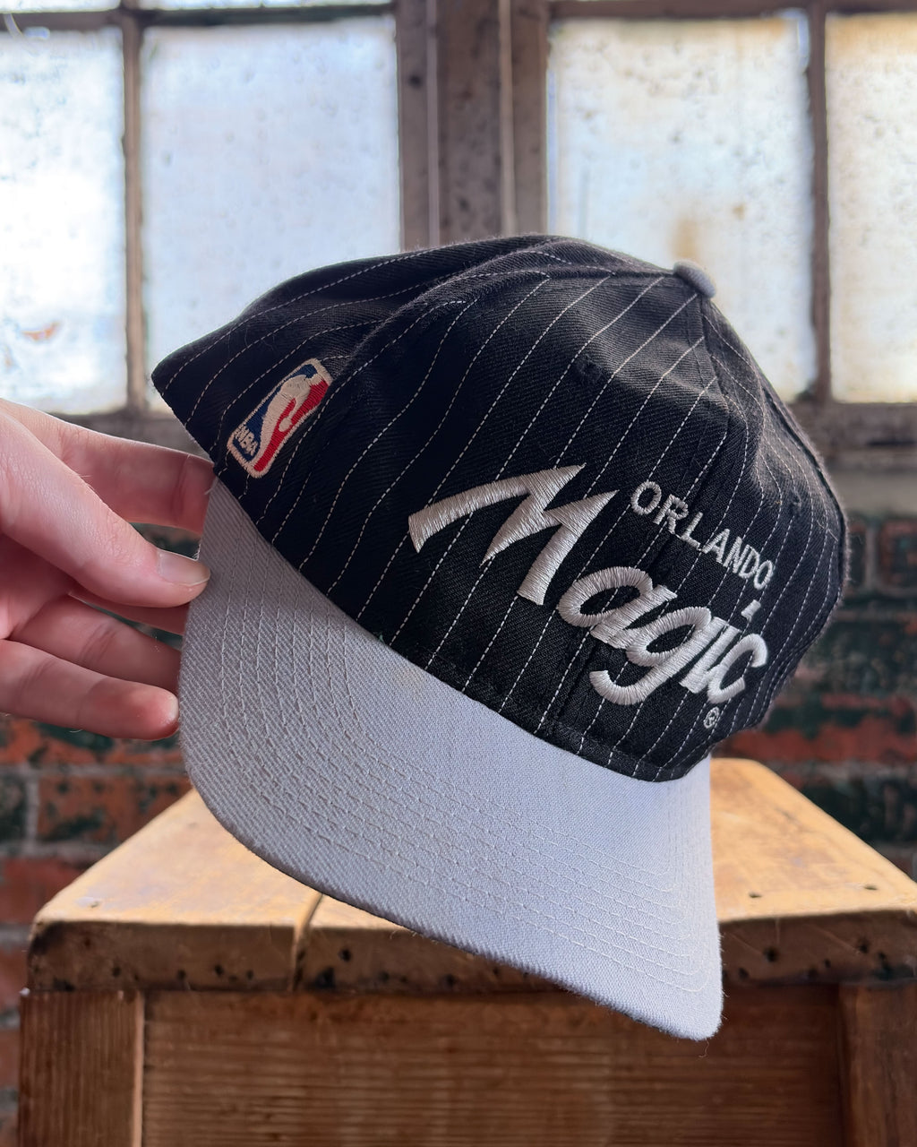 Vintage 90s Orlando Magic NBA Sports Specialties Pinstripe Snapback Hat OSFA