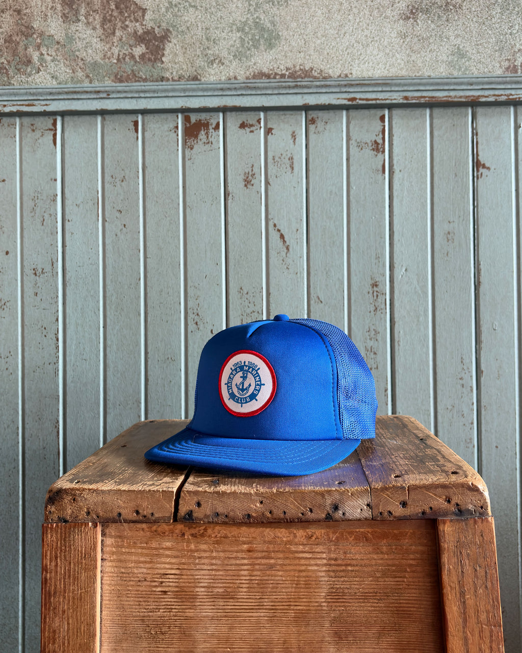 Vintage 1988 Niagara Mariners Club Embroidered Patch Trucker Snapback Hat OSFA