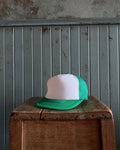 Vintage 80s/90s Green Blank Trucker Snapback Hat OSFA