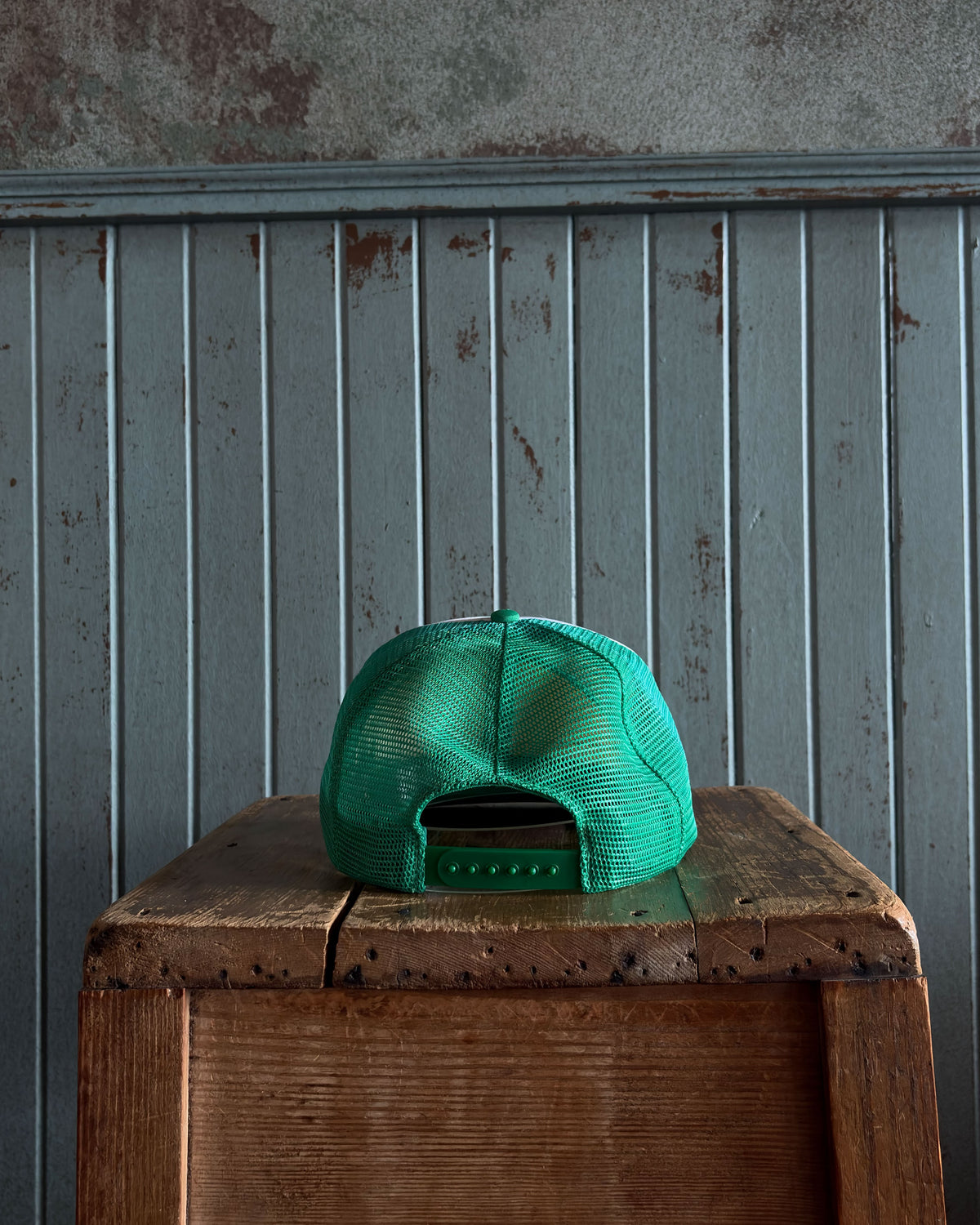 Vintage 80s/90s Green Blank Trucker Snapback Hat OSFA
