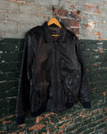 Vintage 90s Scully Plaid Lined Multi Pocket Full Zip Leather Bomber Jacket Size LT